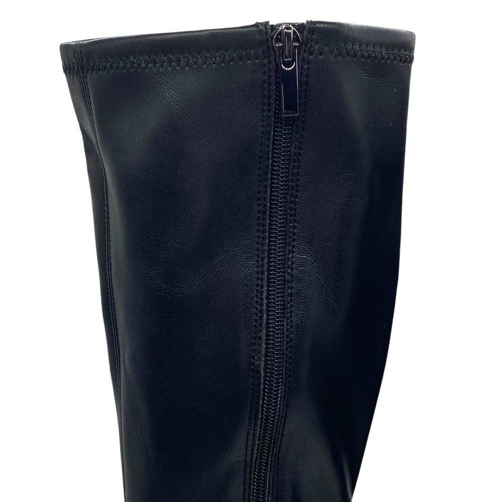 Franco Sarto Womens Shoes Tribute Boots Sz 6 Tall Black Vegan Heeled Feminine - Picture 9 of 13